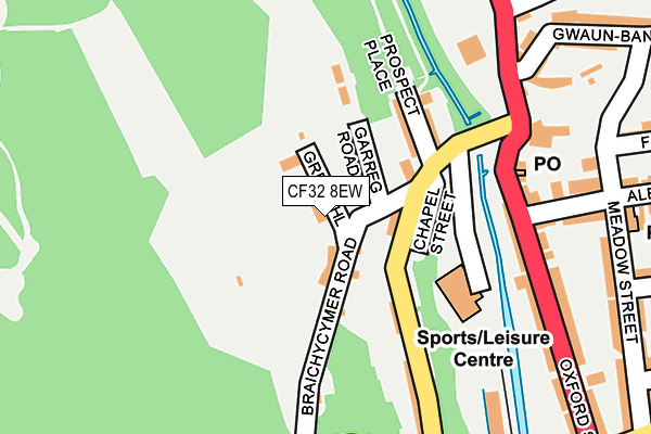 CF32 8EW map - OS OpenMap – Local (Ordnance Survey)