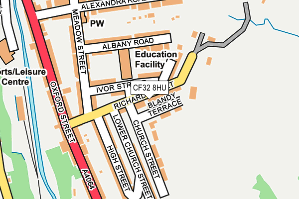 CF32 8HU map - OS OpenMap – Local (Ordnance Survey)