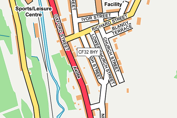CF32 8HY map - OS OpenMap – Local (Ordnance Survey)