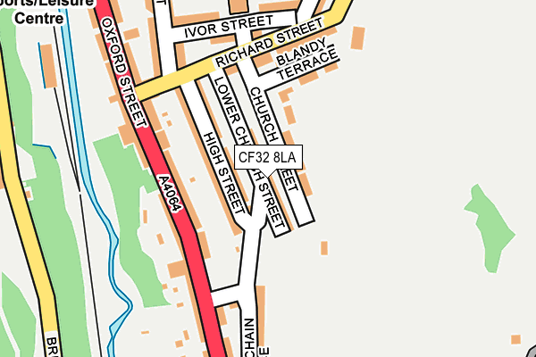 CF32 8LA map - OS OpenMap – Local (Ordnance Survey)