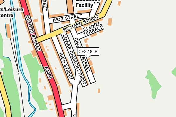 CF32 8LB map - OS OpenMap – Local (Ordnance Survey)