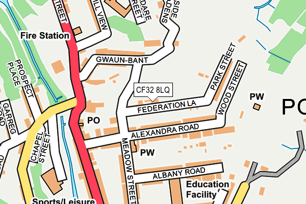 CF32 8LQ map - OS OpenMap – Local (Ordnance Survey)