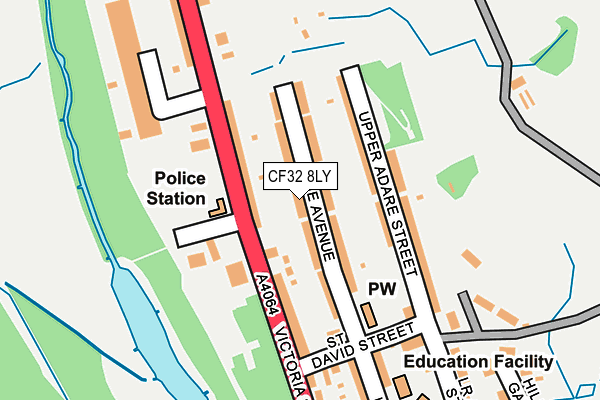 CF32 8LY map - OS OpenMap – Local (Ordnance Survey)