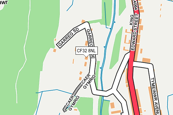 CF32 8NL map - OS OpenMap – Local (Ordnance Survey)