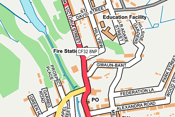 CF32 8NP map - OS OpenMap – Local (Ordnance Survey)