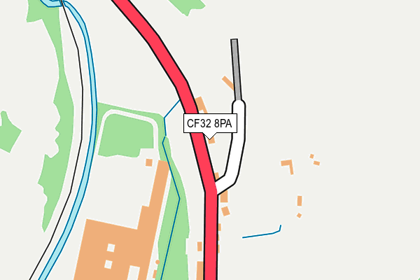 CF32 8PA map - OS OpenMap – Local (Ordnance Survey)
