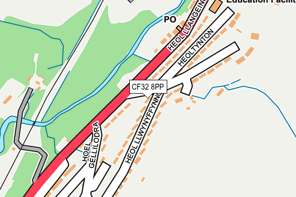 CF32 8PP map - OS OpenMap – Local (Ordnance Survey)