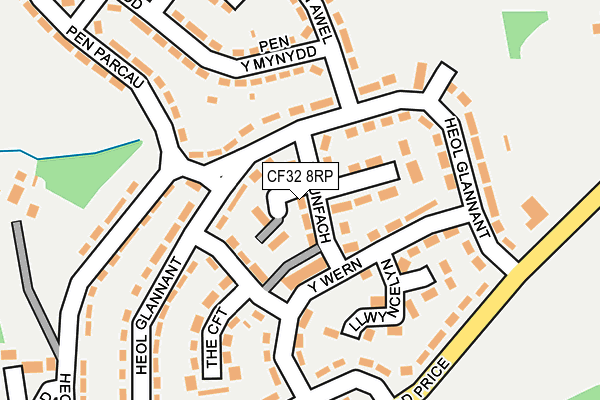 CF32 8RP map - OS OpenMap – Local (Ordnance Survey)