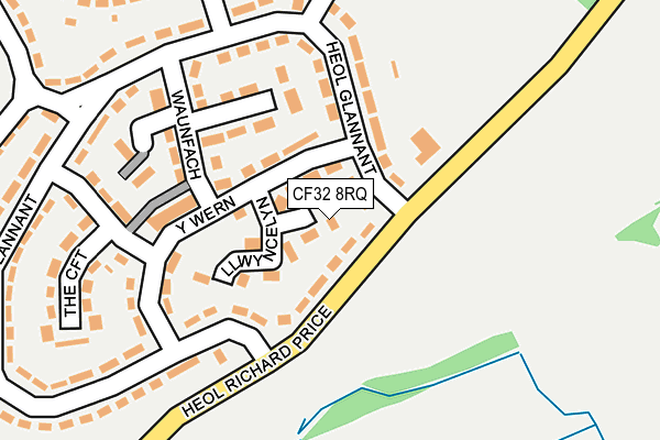 CF32 8RQ map - OS OpenMap – Local (Ordnance Survey)