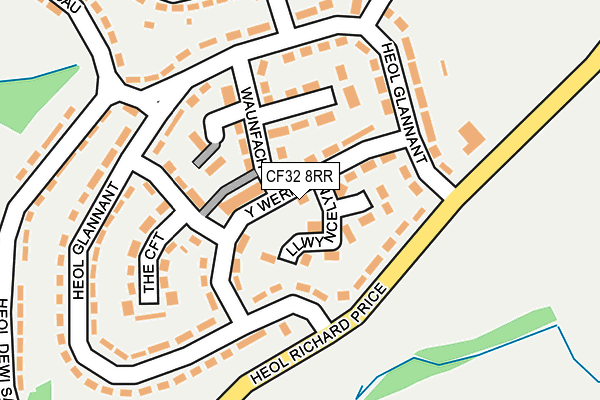 CF32 8RR map - OS OpenMap – Local (Ordnance Survey)