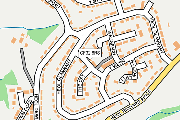 CF32 8RS map - OS OpenMap – Local (Ordnance Survey)