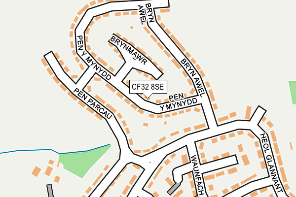CF32 8SE map - OS OpenMap – Local (Ordnance Survey)
