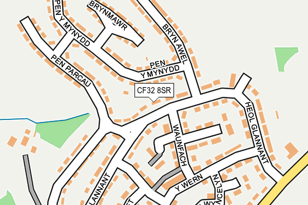 CF32 8SR map - OS OpenMap – Local (Ordnance Survey)
