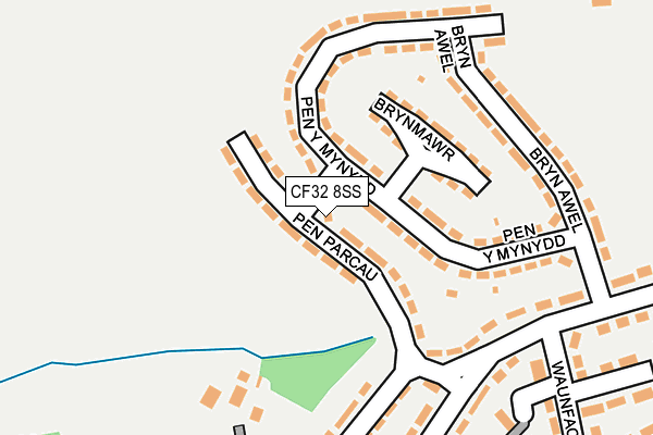 CF32 8SS map - OS OpenMap – Local (Ordnance Survey)