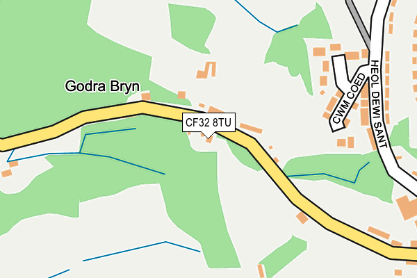 CF32 8TU map - OS OpenMap – Local (Ordnance Survey)