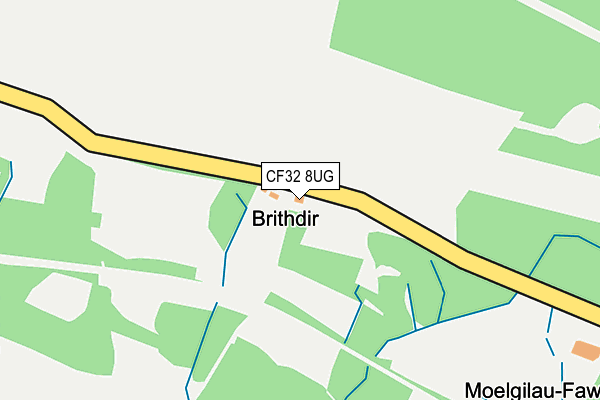 CF32 8UG map - OS OpenMap – Local (Ordnance Survey)
