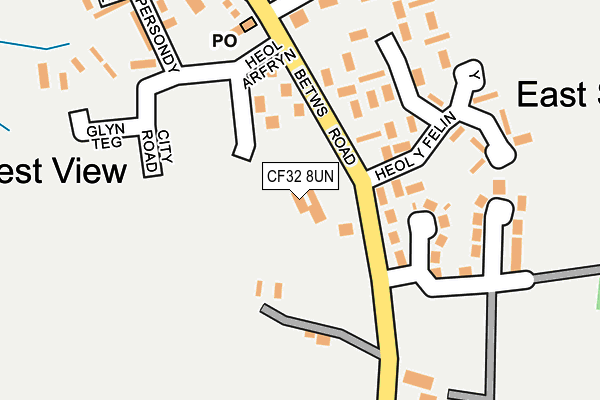 CF32 8UN map - OS OpenMap – Local (Ordnance Survey)