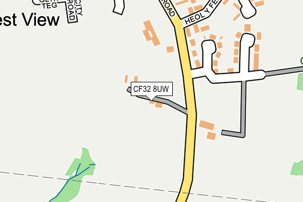 CF32 8UW map - OS OpenMap – Local (Ordnance Survey)