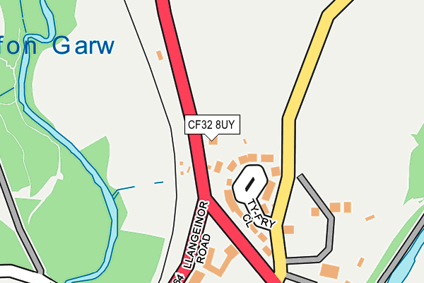 CF32 8UY map - OS OpenMap – Local (Ordnance Survey)