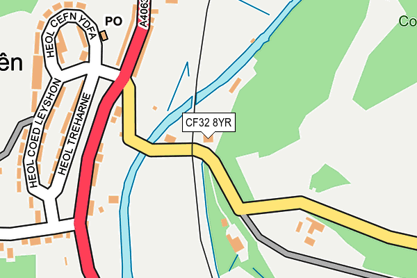 CF32 8YR map - OS OpenMap – Local (Ordnance Survey)
