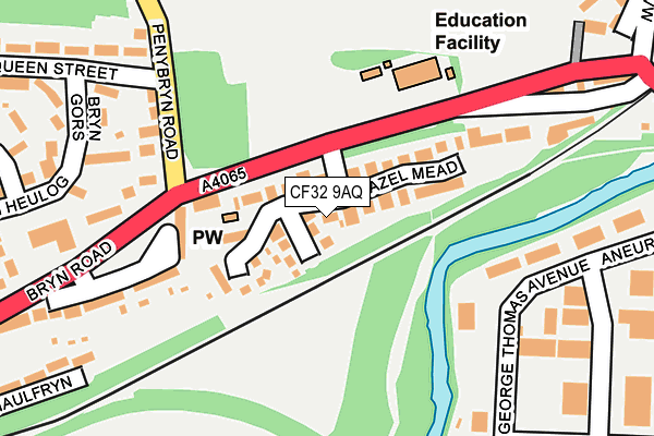 CF32 9AQ map - OS OpenMap – Local (Ordnance Survey)