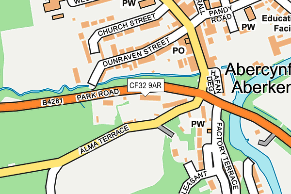 CF32 9AR map - OS OpenMap – Local (Ordnance Survey)