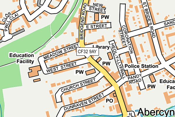 CF32 9AY map - OS OpenMap – Local (Ordnance Survey)