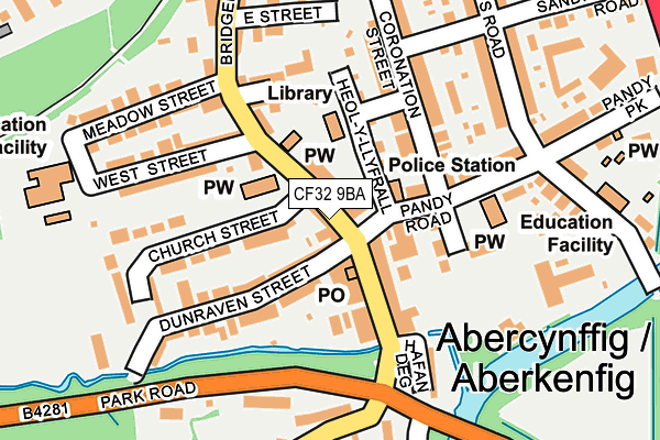 Map of VILLAGE FISH BAR (ABERKENFIG) LIMITED at local scale