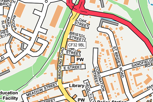 CF32 9BL map - OS OpenMap – Local (Ordnance Survey)