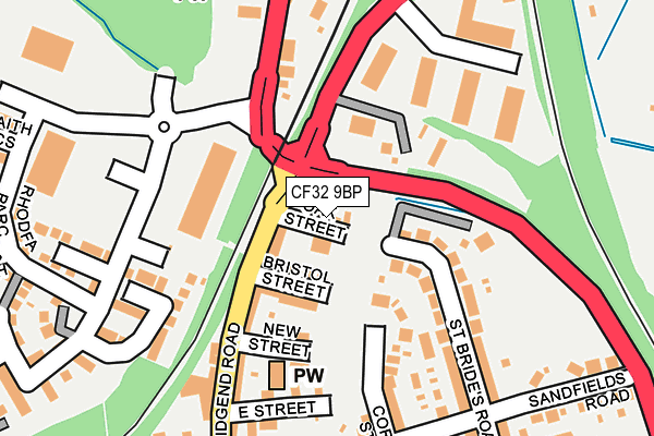 CF32 9BP map - OS OpenMap – Local (Ordnance Survey)