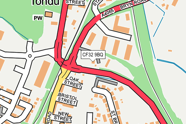 CF32 9BQ map - OS OpenMap – Local (Ordnance Survey)