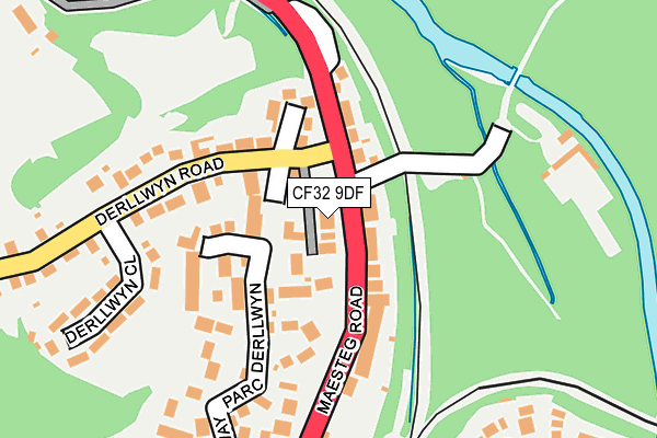 CF32 9DF map - OS OpenMap – Local (Ordnance Survey)
