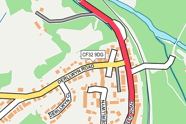 CF32 9DG map - OS OpenMap – Local (Ordnance Survey)