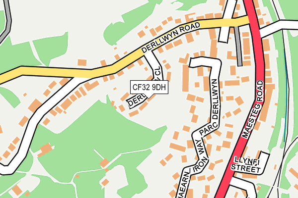 CF32 9DH map - OS OpenMap – Local (Ordnance Survey)