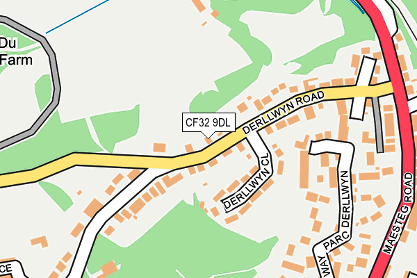 CF32 9DL map - OS OpenMap – Local (Ordnance Survey)