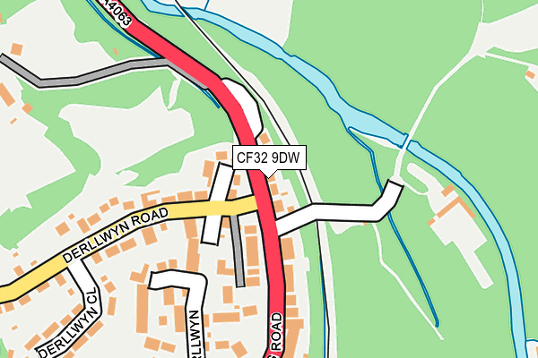 CF32 9DW map - OS OpenMap – Local (Ordnance Survey)