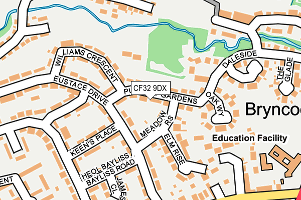 CF32 9DX map - OS OpenMap – Local (Ordnance Survey)