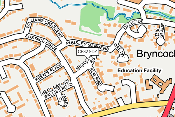 CF32 9DZ map - OS OpenMap – Local (Ordnance Survey)
