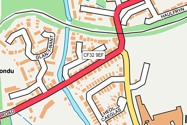 CF32 9EF map - OS OpenMap – Local (Ordnance Survey)