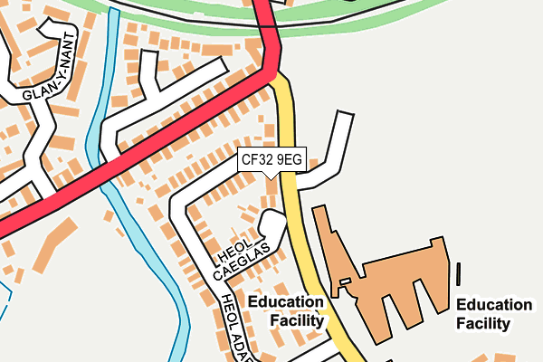 CF32 9EG map - OS OpenMap – Local (Ordnance Survey)