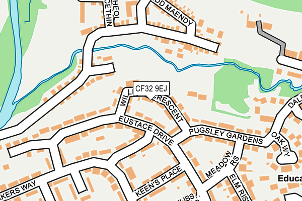 CF32 9EJ map - OS OpenMap – Local (Ordnance Survey)
