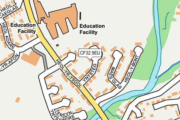 CF32 9EU map - OS OpenMap – Local (Ordnance Survey)