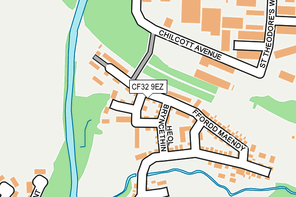 CF32 9EZ map - OS OpenMap – Local (Ordnance Survey)