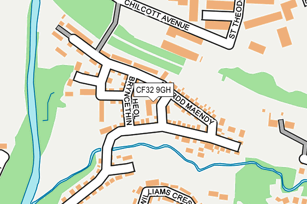 CF32 9GH map - OS OpenMap – Local (Ordnance Survey)