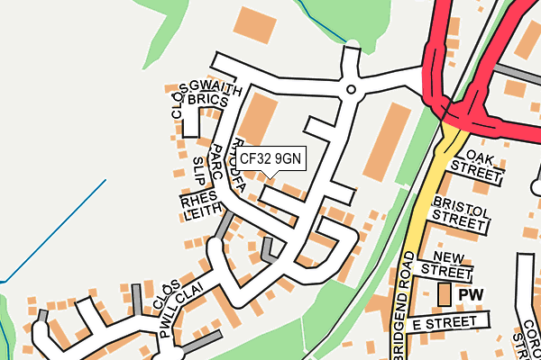 CF32 9GN map - OS OpenMap – Local (Ordnance Survey)
