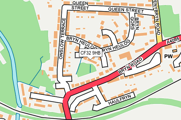 CF32 9HB map - OS OpenMap – Local (Ordnance Survey)