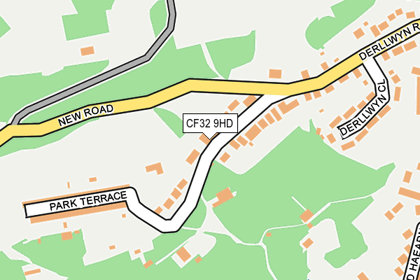 CF32 9HD map - OS OpenMap – Local (Ordnance Survey)