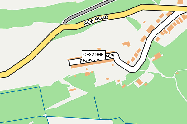 CF32 9HE map - OS OpenMap – Local (Ordnance Survey)
