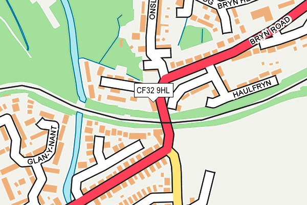 CF32 9HL map - OS OpenMap – Local (Ordnance Survey)