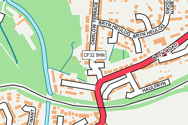 CF32 9HN map - OS OpenMap – Local (Ordnance Survey)